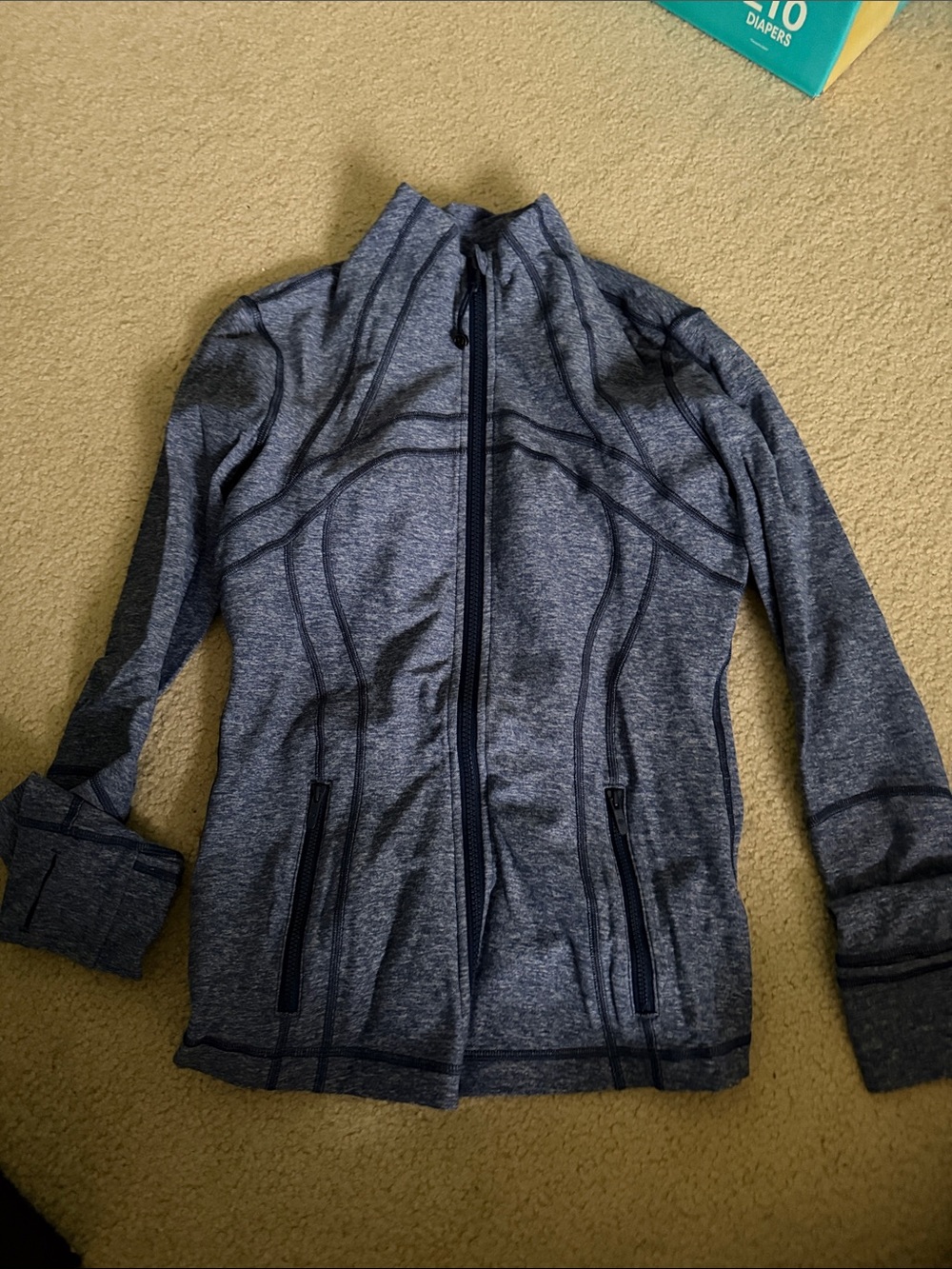lululemon athletica Heather Navy Full-Zip Utility Jacket